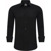 R-NEAL Businesshemd Herren Kontrast Hemd "R-NEAL" Hochzeit-Hemd Slim Fit Stretchhemd