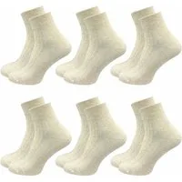GAWILO Diabetikersocken für Damen ohne Gummibund & ohne Naht - kurze Socke (6 Paar) Breiter Piquet-Strick am Komfortbund, Venensocke aus weicher Baumwolle