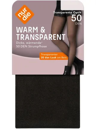 NUR DIE Damen Feinstrumpfhose Warm & Transparent 2-Pack