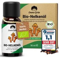 Emma Grün Duftöl Bio Nelke 30 ml, ätherisch, naturrein & hochdosiert (Set, Je nach Auswahl: 1x, 2x oder 5x Bio Nelkenöl 30 ml), Höchste Bio-Zertifizierung als Lebensmittel, naturrein & ohne Zusätze
