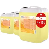 Höfer Chemie GmbH 4 x 10 L Microactiv® Weichspüler Summer Grundreiniger (Weiche Wäsche mit frischem Duft)