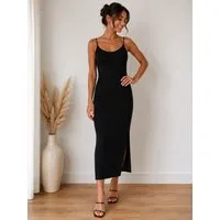 Sonderpostendiscount Sommerkleid Sommerkleid Strick Modell Skylar mit Innenfutter ONE SIZE (S-L) Innenfutter viscose nicht Durchsichtig