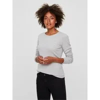 Vero Moda Rundhalspullover VMCARE STRUCTURE LS O-NECK BLOUSE aus Baumwolle