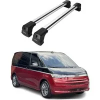 OMAC Dachträger für VW T7 Multivan 2022-2025 Silber Aluminium 2 tlg (2-St), Wasserbeständig,Abnehmbar,Multifunktional,Schwerbeanspruchbar