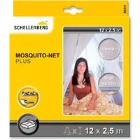 SCHELLENBERG Fliegengitter-Gewebe Insektenschutz-Vorhang Plus Betthimmel, (Set, 1-St), Moskitonetz Baldachin für das Bett, 2,5 m x 12 m, weiß