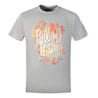 Cavalli Class Kühnes Logo Graues T-Shirt