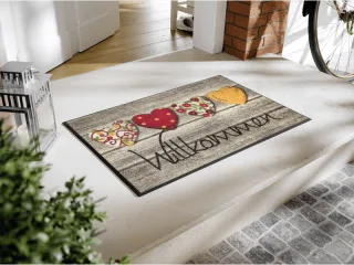 Willkommensgruss wash + dry Fußmatte | Größe: 50x75cm