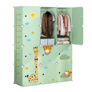 Rebiko Kinderkleiderschrank,, Grün, Kunststoff, 47x147x111 cm, Kinder- & Jugendzimmer, Kindermöbel, Kinderkleiderschränke