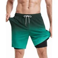 MaaMgic Shorts Herren Elastan kurze Hose 2-in-1 Badehose schnelltrocknend Sporthose (1-tlg)
