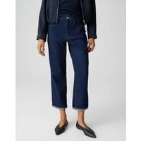 OPUS PANTS Relax-fit-Jeans MELLY RELAX Barrel Fit mit Powerstretch Mid Rise verdeckte Knopfleiste, weicher Griff, Rinsed Waschung