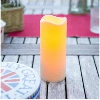 Lights4fun LED-Kerze LED Outdoor Kerze Timer 18cm