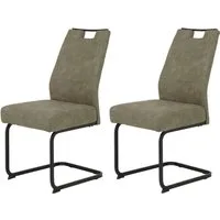 HELA Freischwinger KERTIN (Set, 2 St), XL Sitzbreite, Griff, Federkorb, 140kg belastbar