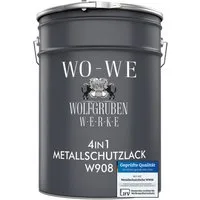 WO-WE Metallschutzlack 4in1 Metalllack Metallfarbe Metallschutzfarbe W908, 0.75L - 2,5L, Außenbereich