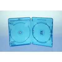 Amaray DVD-Hülle 5 Amaray BluRay Hüllen 15mm / 2fach 2er BD Hüllen / Farbe: blau / high