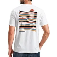 Neverless Print-Shirt Herren T-Shirt Backprint - Design waves and sun - Baumwollshirt mit Print