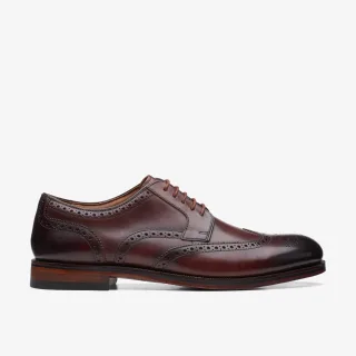 Craftdean Flügel-Brogue Schuhe aus dunkelbraunem Leder