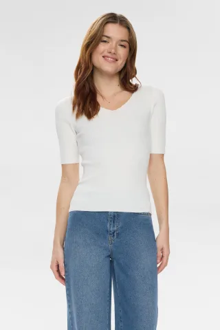 Nümph - NUAYELET SS PULLOVER CROPPED cloud dancer - Gr. - S