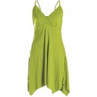Vishes Sommerkleid Damen Bio-Baumwolle Spaghettiträger-Kleid Hippie, Ethno, Goa Style