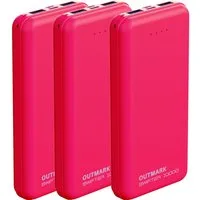 OUTMARK SWIFTER 10.000 2x USB-A Ausgang, 1x USB-C zum Laden der Powerbank 10000 mAh, Fast Charge 2 x 2,4A