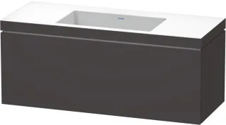 Duravit L-Cube c-bonded Set wandhängend Graphit Supermatt 1200x480x500 mm - LC6919N8080 LC6919N8080