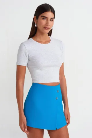 Damen Slim Fit Crop T-Shirt