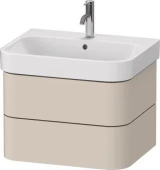 Duravit Happy D.2 Plus Waschtischunterbau wandhängend Taupe Supermatt 625x490x415 mm - HP43860838300 HP4386083830000