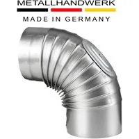 Armin Bay Ofenrohre Kaminofen-Erweiterungssegmet Bogen Feueraluminiert (FAL) 90 Grad – Durchmesser 130 mm mit Tür