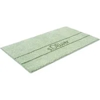 s.Oliver Badematte Allie, Badvorleger, Badezimmer Teppich, Duschvorleger, Höhe 10 mm, rutschhemmend beschichtet, schnell trocknend, strapazierfähig, Polyester, rechteckig, Badteppich, weiche Haptik, unifarben mit s.Oliver Schriftzug