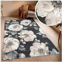 OTTO home Teppich Florent, Blumen Design, Vintage, rechteckig, Höhe: 9 mm, Floral, detailreiche Blüten, Botanical, elegant, Wohnzimmer