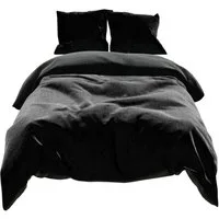 Visaggio Bettwäsche Winter Teddy Plüsch, Fleece, 4 teilig, Flauschig warmes Cashmere Touch, Einfarbig Wende