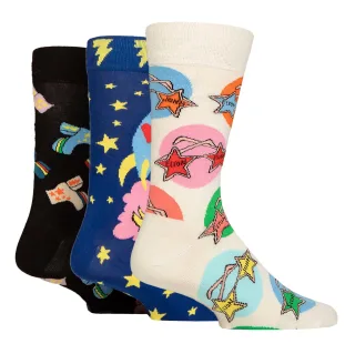 3er-Pack Elton John Unisex-Socken - Marineblau