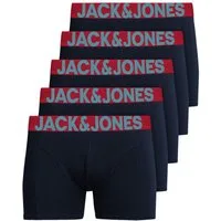 Jack & Jones Boxershorts Solid (5-St., 5er Pack) gute Passform durch elastische Baumwollqualität