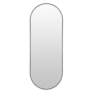 Edaxo Wandspiegel, Schwarz, Metall, 30x80x2.5 cm, Spiegel, Wandspiegel