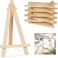 relaxdays Mini Staffelei Staffelei klein aus Holz 10er Set