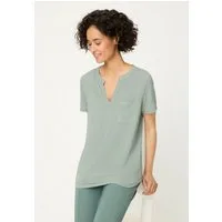 Olsen Tunikashirt Shirt mit Glanzeffekt und Tunika-Ausschnitt