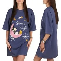 Disney Mickey Mouse Nachthemd DISNEY Mickey Mouse Damen-Nachthemd, 100% Baumwolle, Schlafshirt