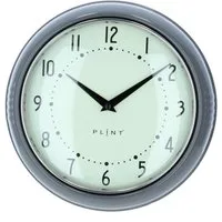 Plint Wanduhr Küchenuhr Retro almost black grau Uhr