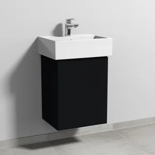 Sanipa 3way Waschtischunterbau zu Duravit Vero Air Waschtisch mit 1 Tür, Schwarz-Matt SF43008