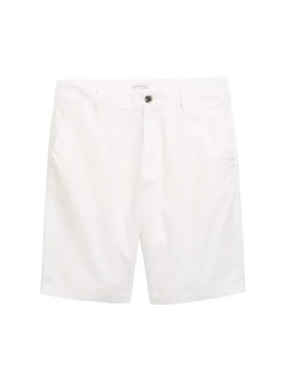 Denim Tom Tailor - Relaxed Shorts mit Leinenanteil white - Gr. - XL