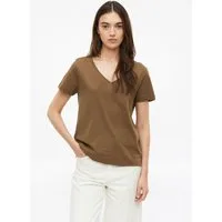 s.Oliver Kurzarmshirt T-Shirt Baumwollshirt mit V-Ausschnitt