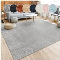 Paco Home Teppich Porto 890, rechteckig, Höhe: 13 mm, Kurzflor, Uni-Farben, ideal im Wohnzimmer & Schlafzimmer