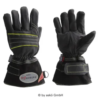 Brandhandschuh PATRON® FIRE askö | Schwarz | kurze Stulpe | EN 659 | Spezial Rindnappaleder | direkte Feuerbekämpfung | Innenangriff | hitzebeständig 6
