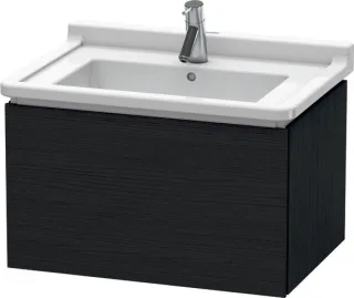 Duravit L-Cube Waschtischunterbau wandhängend Eiche Schwarz Matt 670x469x408 mm - LC616401616 LC616401616