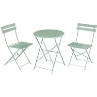 EUGAD Balkonset, (1-tlg), Balkonmöbel 3-teilig, Bistrotisch mit 2 Stühlen, klappbar