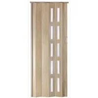Standom Falttür Schiebetür Eiche hell Fenster H. 201 cm für Türbreite bis 80 cm st5 (1 Karton, 1-St., 1 Set), teils vormontiert