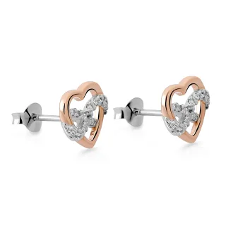 Orphelia 'Jasmina' Damen Ohrringe aus 925er Sterling Silber - Silber/Rosé ZO-7483