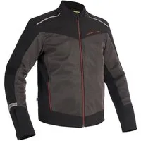 Lindstrands Motorradjacke Textile Jacket Delsbo Black Grey