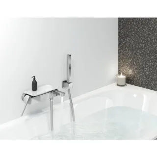 Grohe Plus Wannen-Einhebelmischer 33553003 chrom, Laminarstrahlregler, Wandmontage