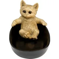 Kare Design Schale Bathing Cat 20cm, Polyresin (Kunststein), aus Polyresin