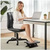 HOMCOM Fußhocker Höhenverstellbar (Fußstütze, 1 St., Fußablage), für Homeoffice, Büro, Schwarz